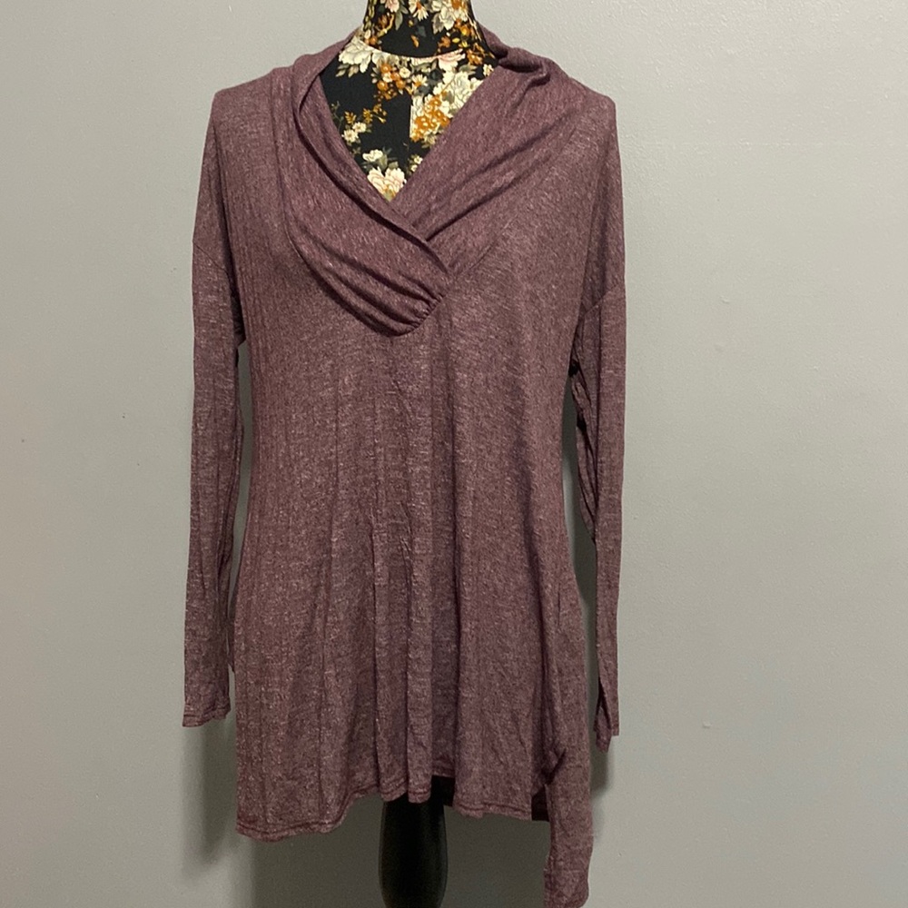 Michael Stars V-neck Asymmetrical Tunic Top